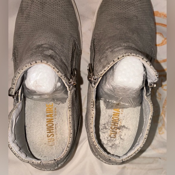 Cushionaire Gray Perforated High-Top Sneakers w/ a Heel - Picture 7 of 9